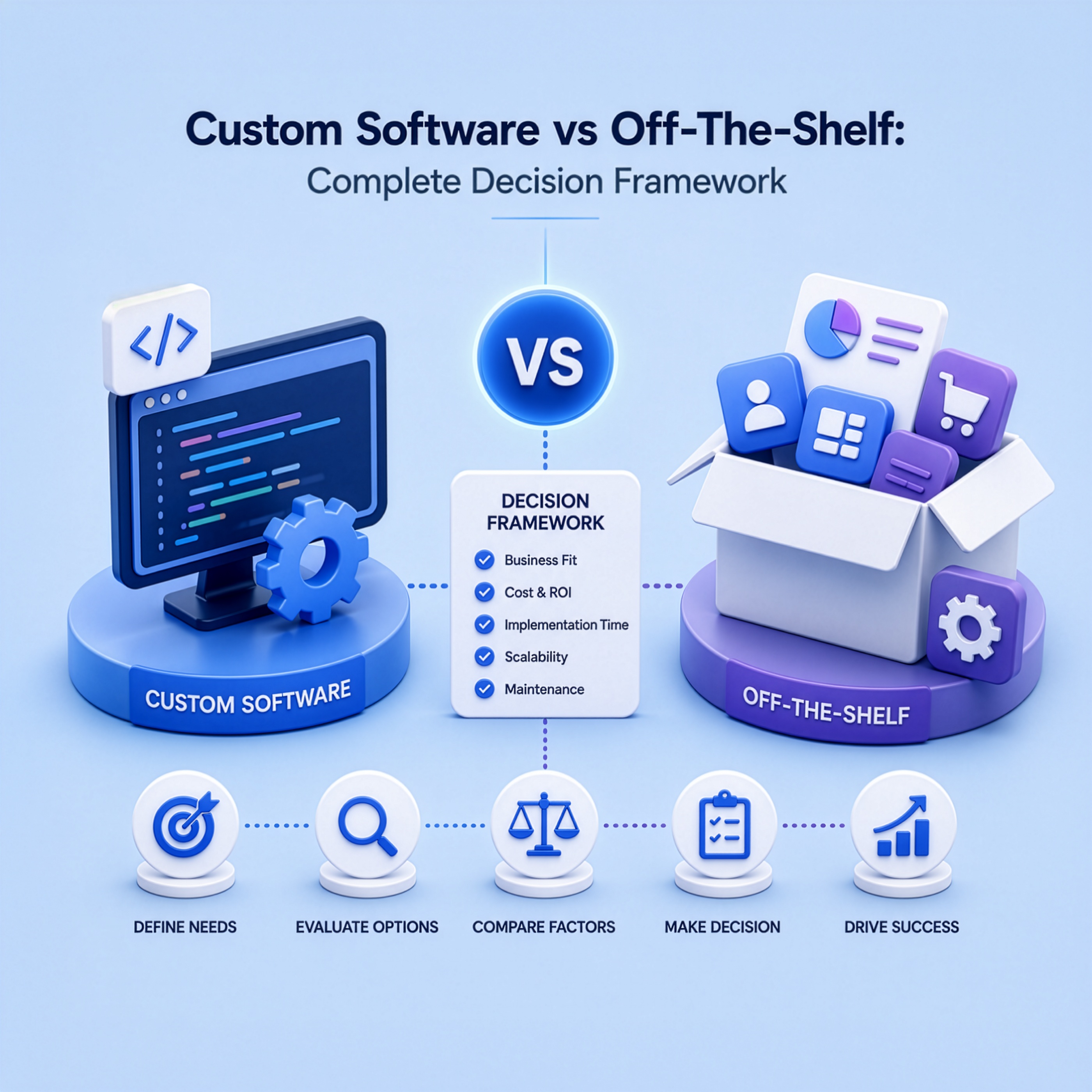 Custom Software vs Off-The-Shelf: Complete Decision Framework